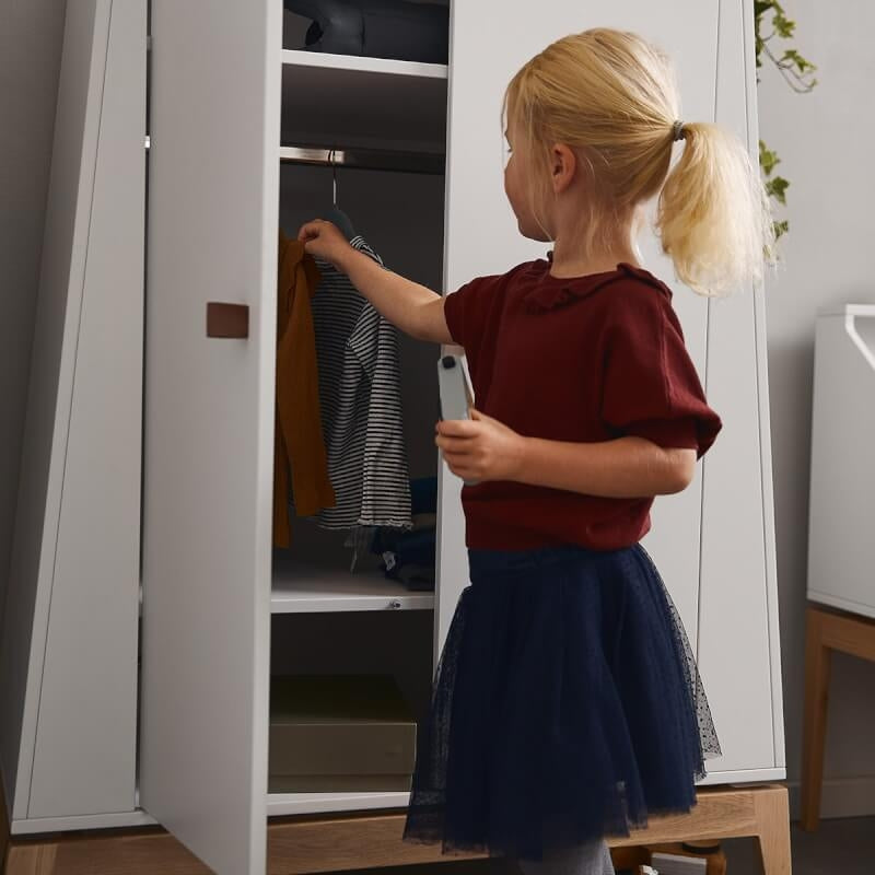 Leander Luna™ Wardrobe, Small - Grey/Oak