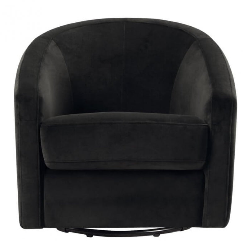 Babyletto Madison Swivel Glider - Black Velvet