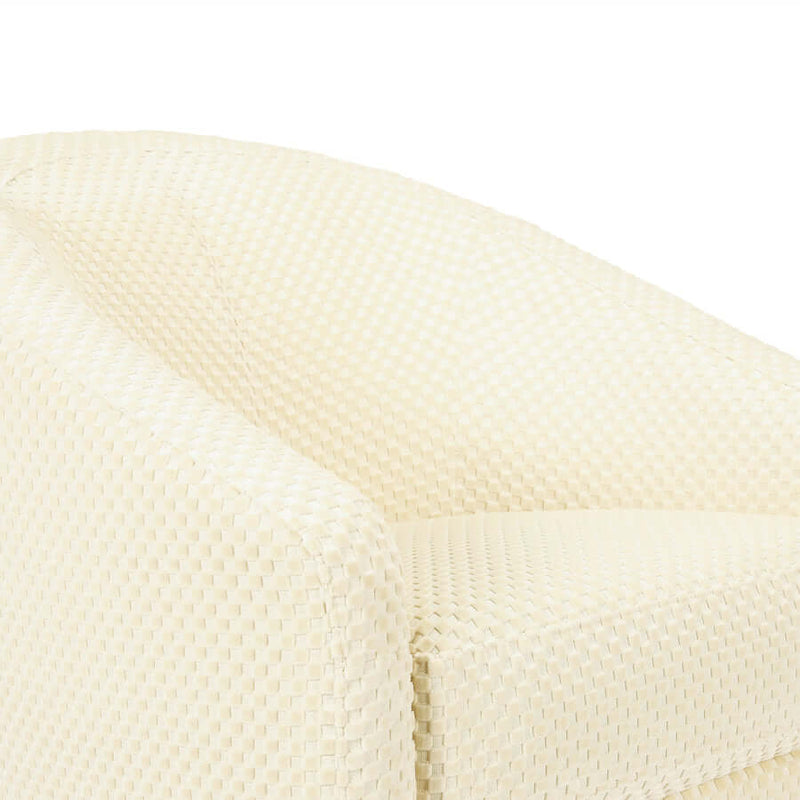 Babyletto Madison Swivel Glider - Ivory Velvet Checker with Light Wood Base