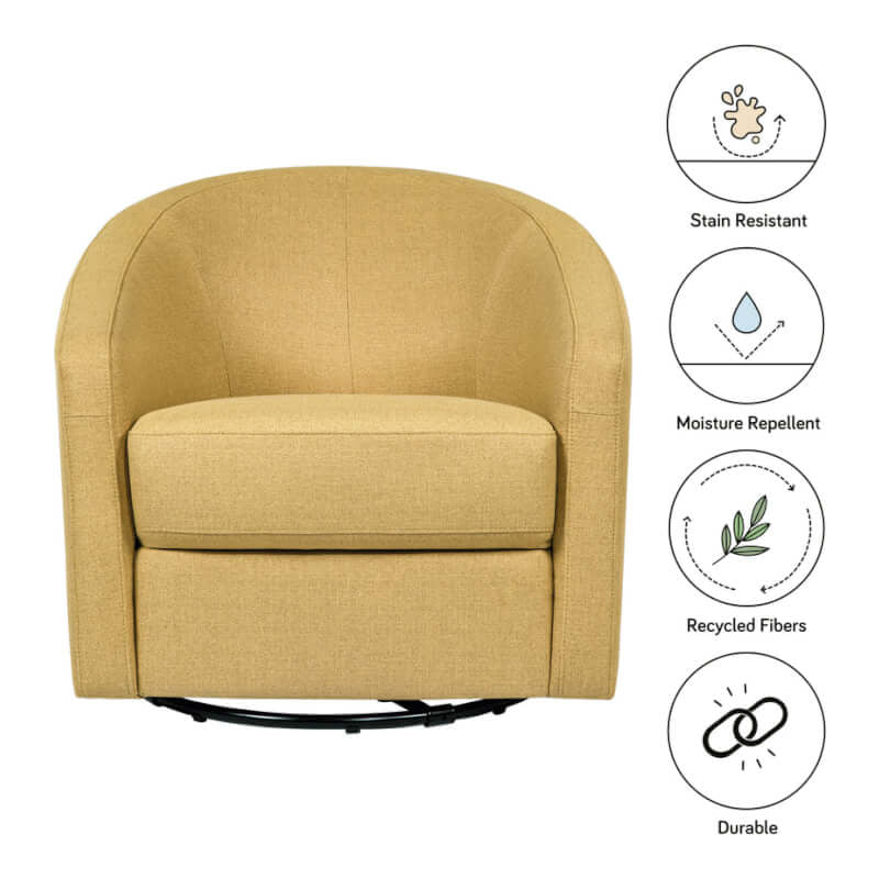 Babyletto Madison Swivel Glider - Performance Dijon Eco-Twill