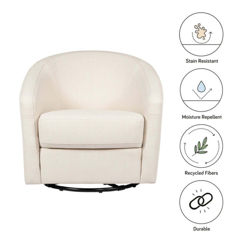 Babyletto Madison Swivel Glider - Performance Natural Eco-Twill