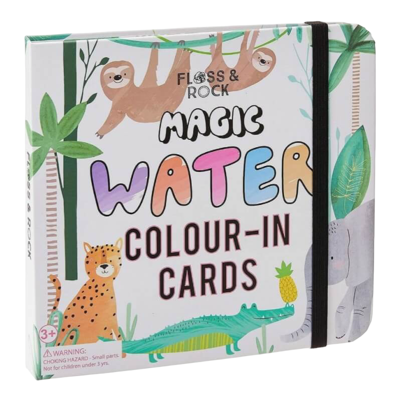 Floss & Rock Magic Water Colour-In Cards - Jungle