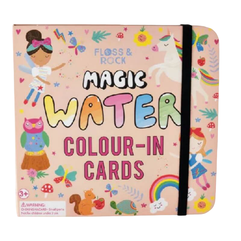 Floss & Rock Magic Water Colour-In Cards - Rainbow Fairy