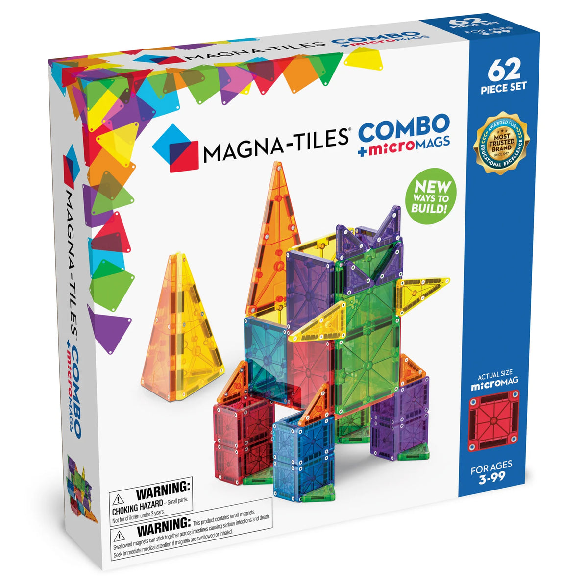 Magna-Tiles Combo + microMAGS 62 Piece Set
