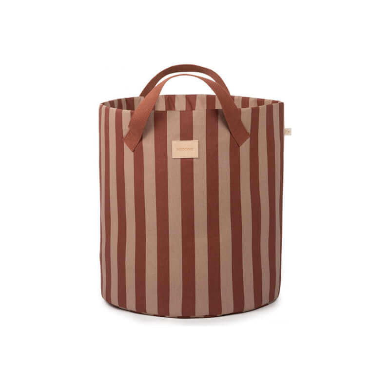 Nobodinoz Majestic Toybag - Marsala Taupe Stripes
