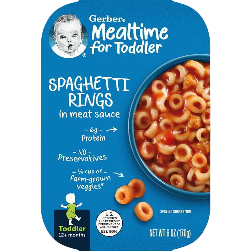 嘉寶幼兒輔食(12個月以上適用)肉醬義大利麵圈 6盎司(170公克)