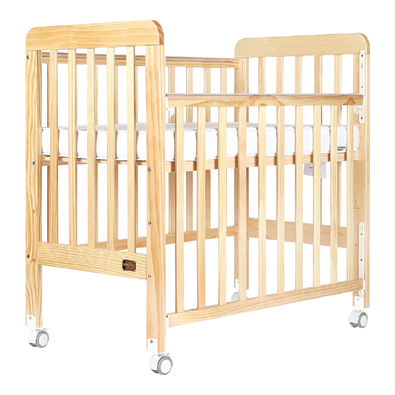 Baby Star Medi Baby Cot with 3" Mattress - Natural / New Zealand Pine