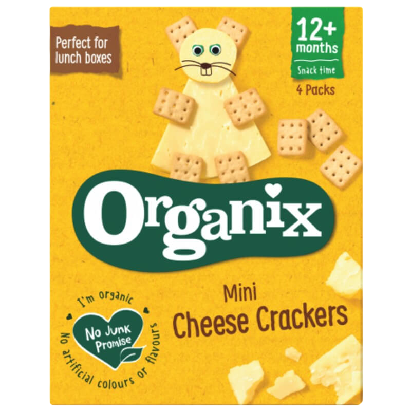 Organix Mini Cheese Crackers 4x20g (12 mos+)