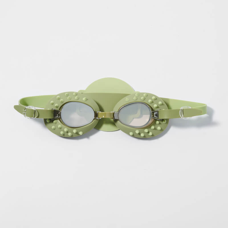 SUNNYLiFE Mini Swim Goggles - Cookie the Croc Khaki