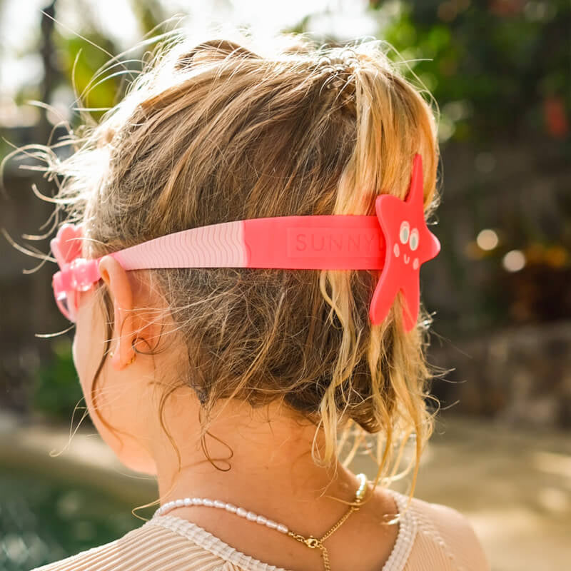 SUNNYLiFE Mini Swim Goggles - Melody the Mermaid Neon Strawberry
