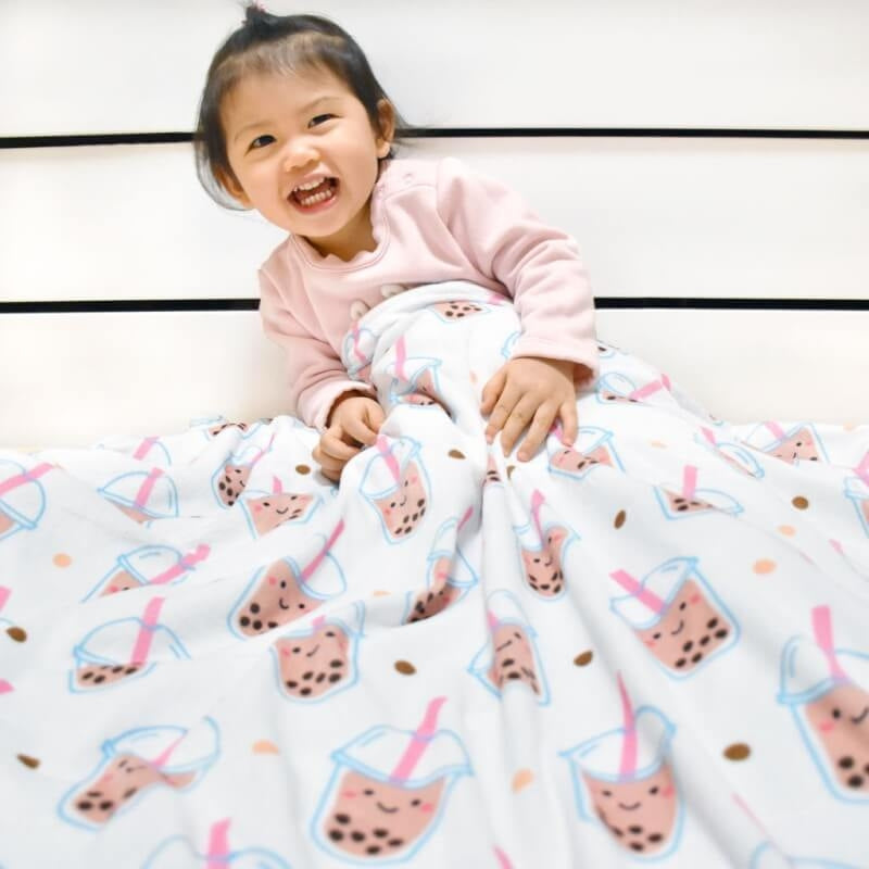 The Wee Bean Minky Fleece Sensory Baby Blanket