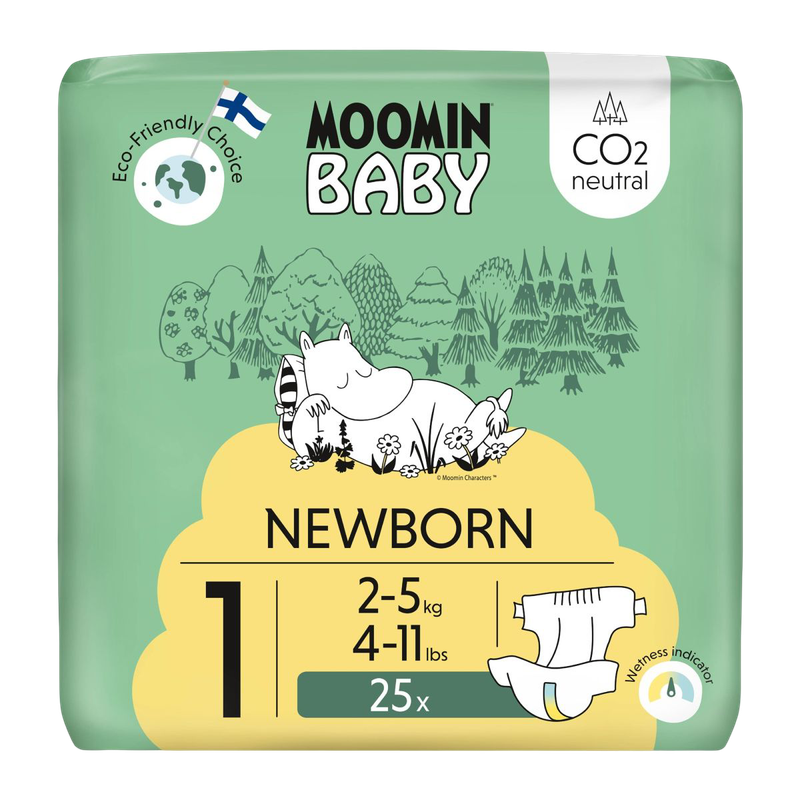 Moomin Baby Diapers Size 1 (2-5Kg) 25pcs Moomin Baby