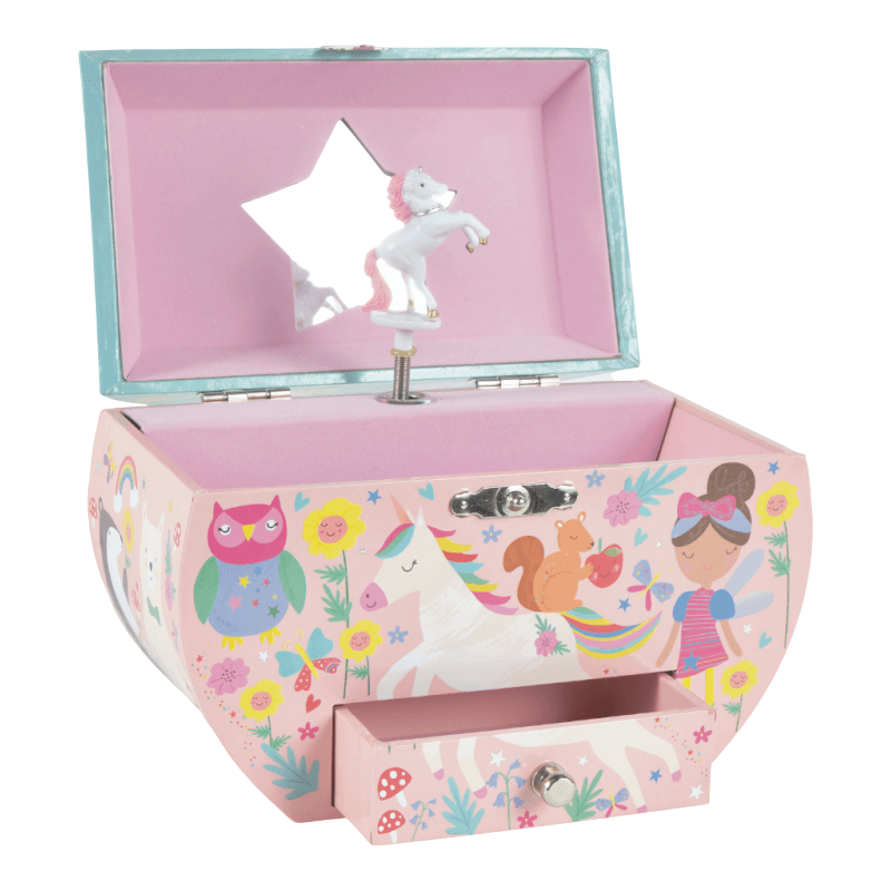 Floss & Rock Musical Jewellery Box - Oval Shape Rainbow Fairy