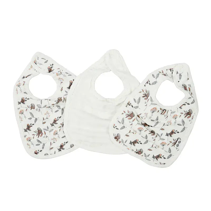 Little Somethings Muslin Baby Bib Set 3-Pack - Wildflower