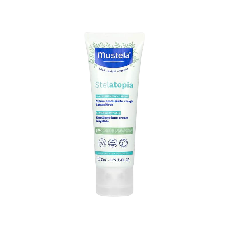 Mustela Stelatopia Emollient Face Cream & Eyelids Fragrance Free