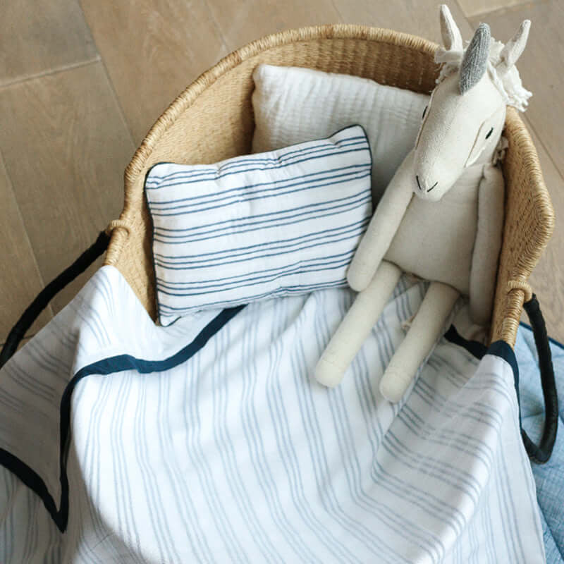 Malabar Baby Natural Cotton Dohar - Cairo Blue