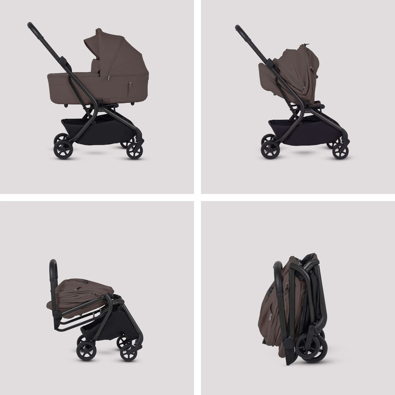 Silver Cross Nia Folding Carrycot Chocolate Silver Cross