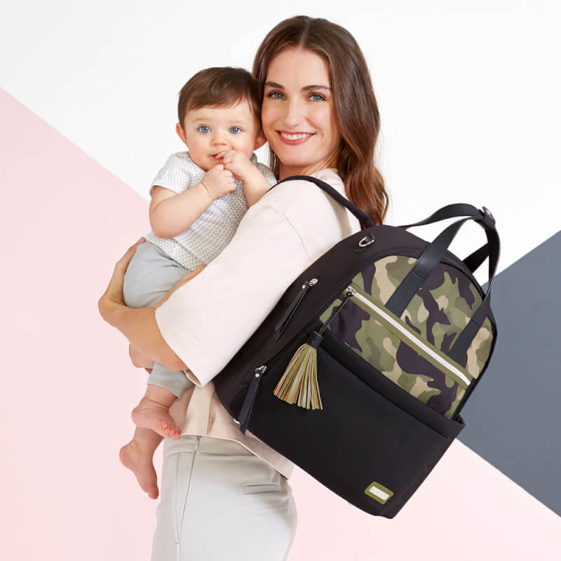 Skip Hop Nolita Neoprene Diaper Backpacks - Black/Camo
