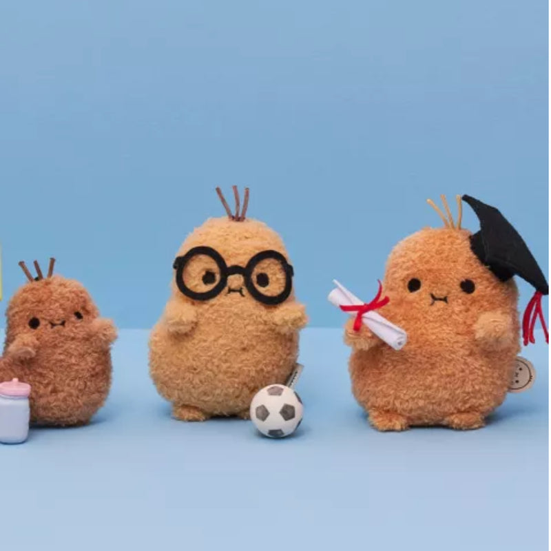 Noodoll 薯仔家族 Ricespud 眼鏡教授薯迷你坐姿毛絨玩具