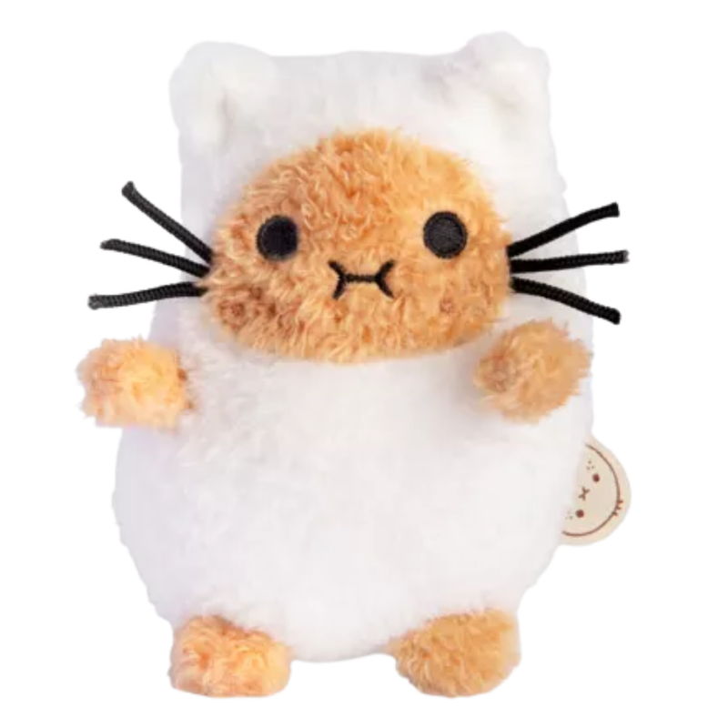 Noodoll White Kitty Ricespud Mini Sitting Plush Toy