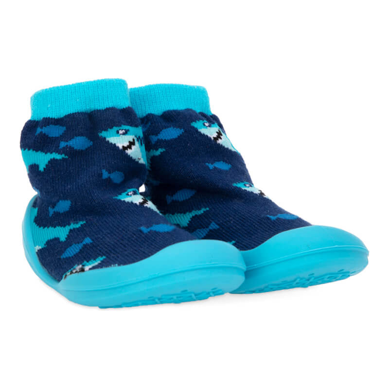 Nuby Snekz Sock & Shoe - Blue Sharks