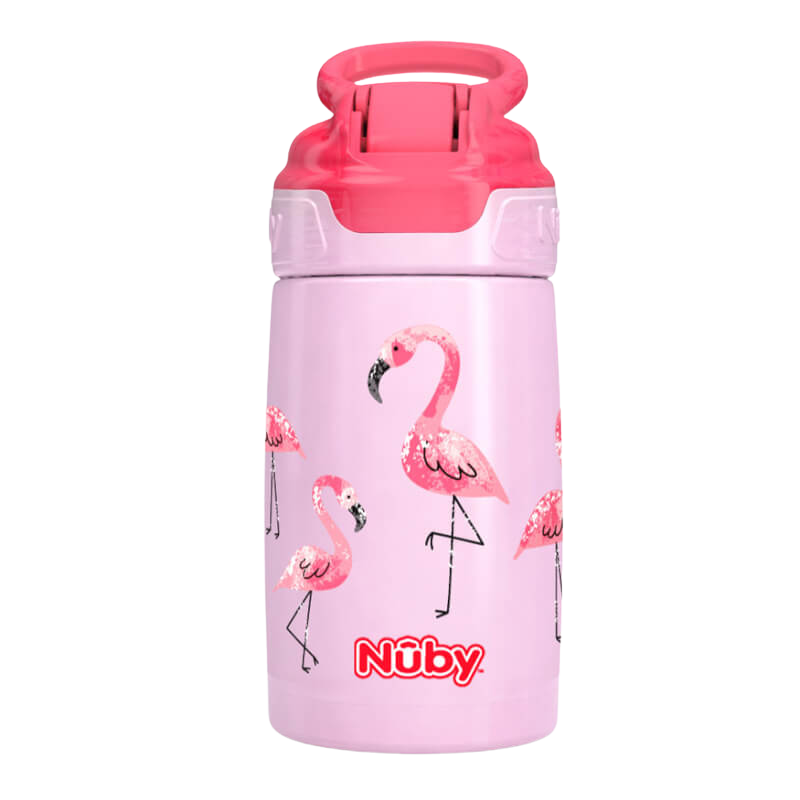 Nuby 防漏兒童不鏽鋼翻蓋水壺 300ml