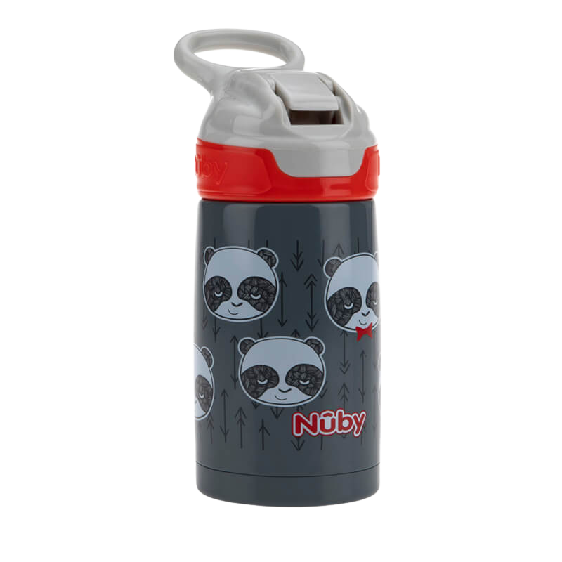Nuby 防漏兒童不鏽鋼翻蓋水壺 300ml