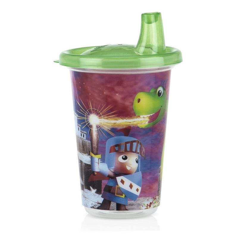 Nuby Wash or Toss Spout Cups with Lids (300ml x 3) - Boy