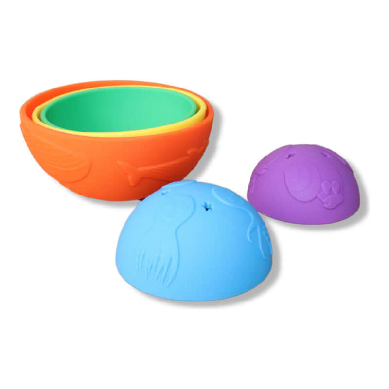 Jellystone Designs Ocean Stacking Cups - Bright