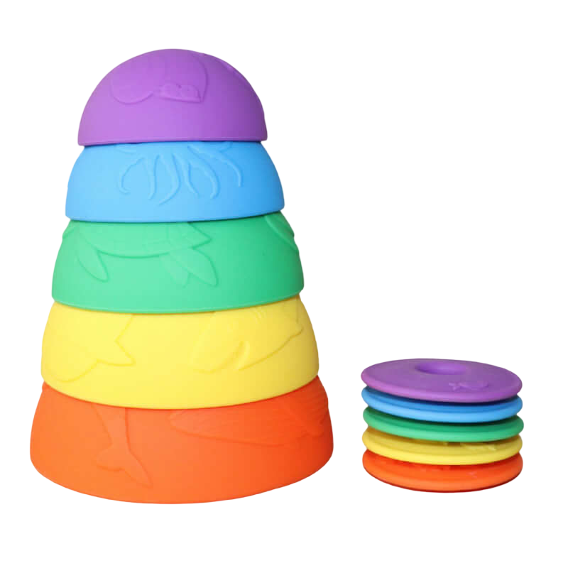 Jellystone Designs Ocean Stacking Cups - Bright