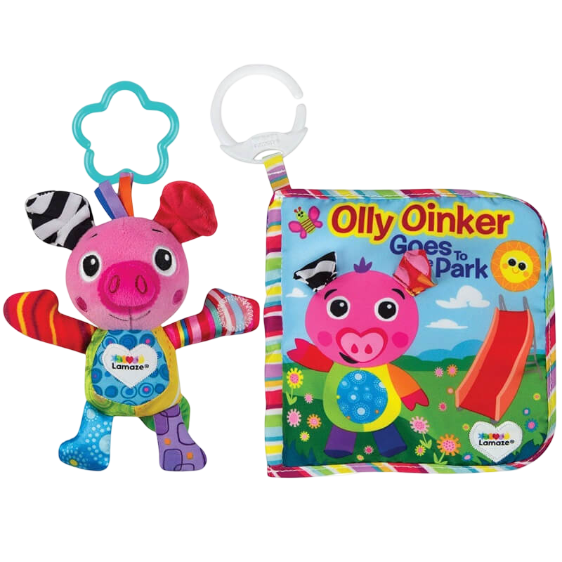 Lamaze Olly Oinker + Soft Book Gift Set