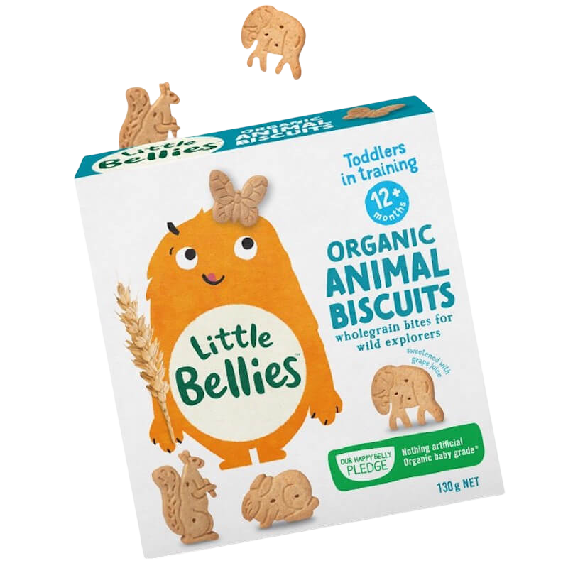 Little Bellies Organic Animal Biscuits 130g (12 mos+)