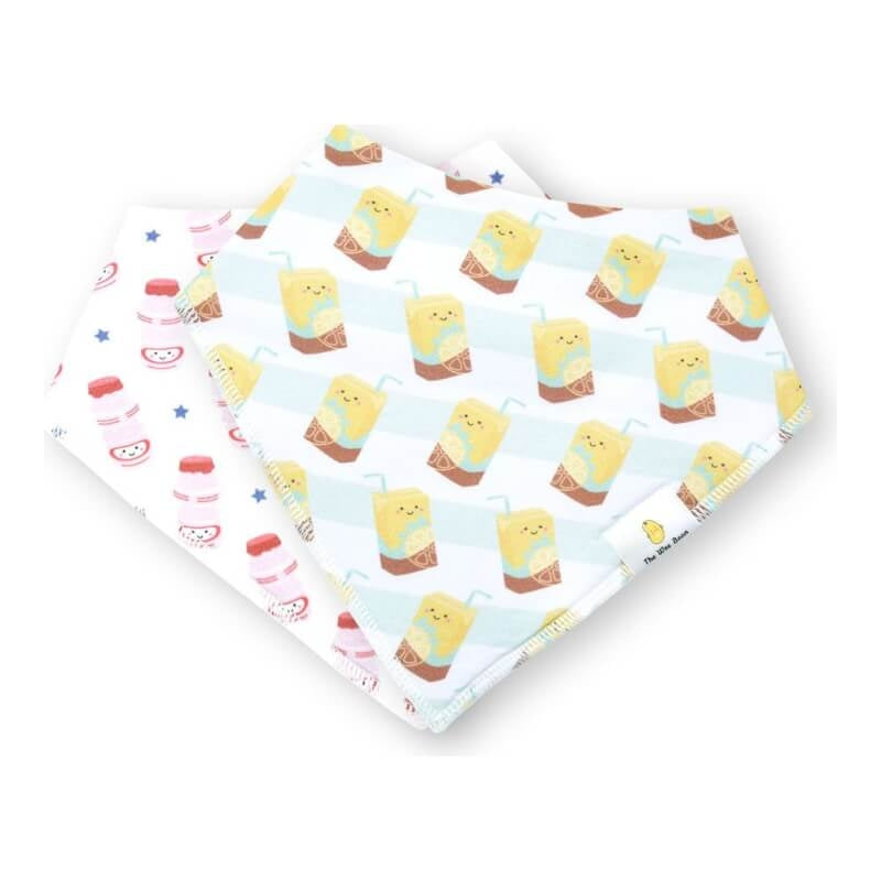 The Wee Bean Organic Cotton Bandana Bibs 2pcs Set