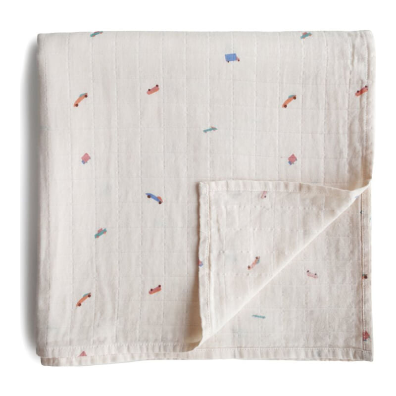 Mushie有機棉紗布襁褓毯