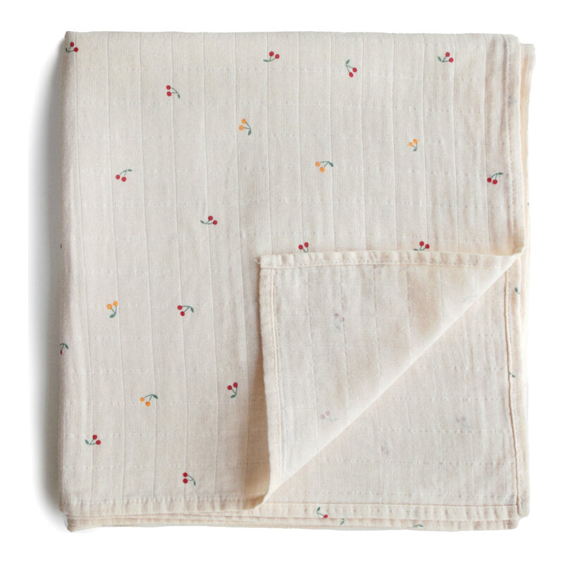 Mushie有機棉紗布襁褓毯