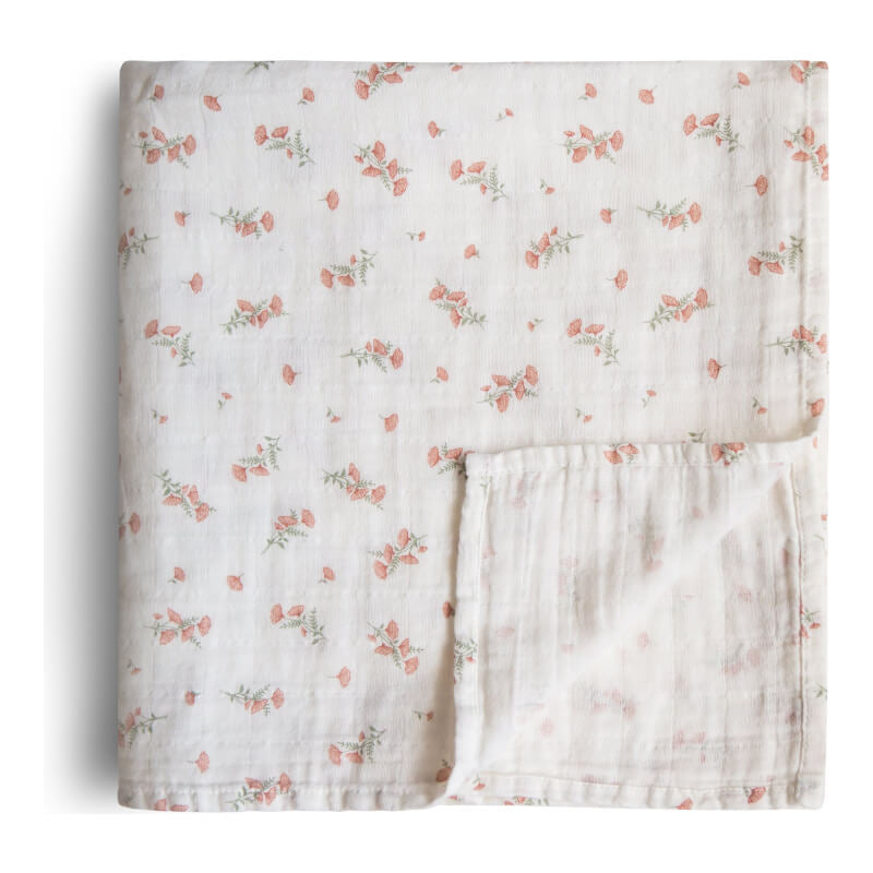 Mushie有機棉紗布襁褓毯