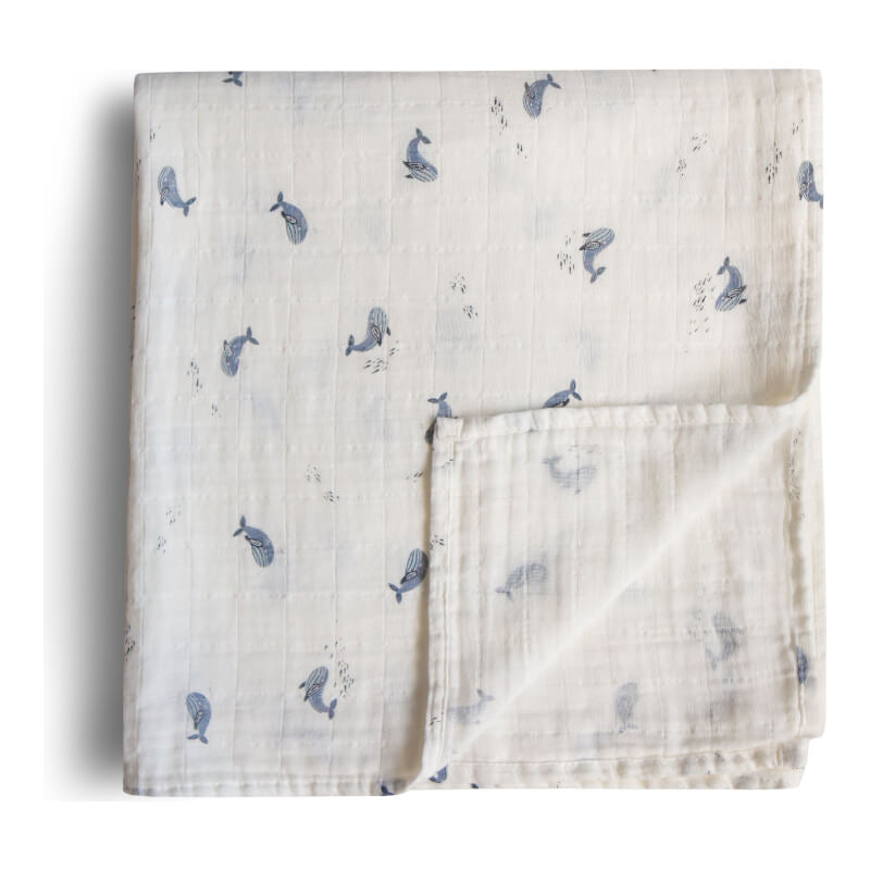 Mushie有機棉紗布襁褓毯