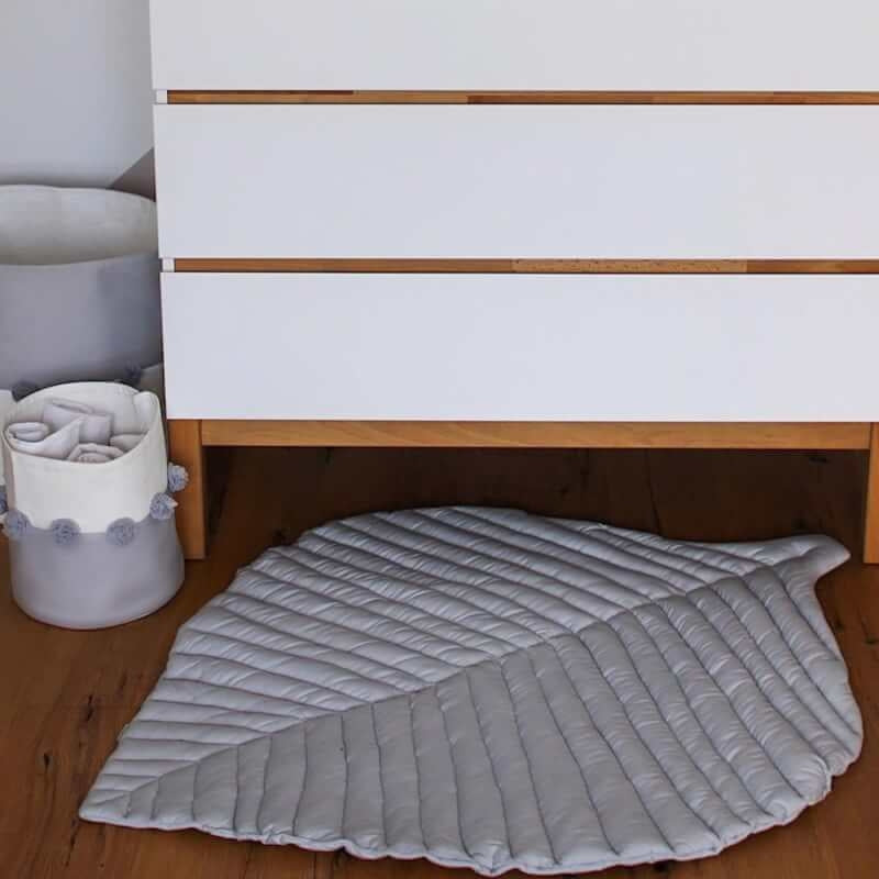Toddlekind Organic Leaf Mat 116x87cm - Stone