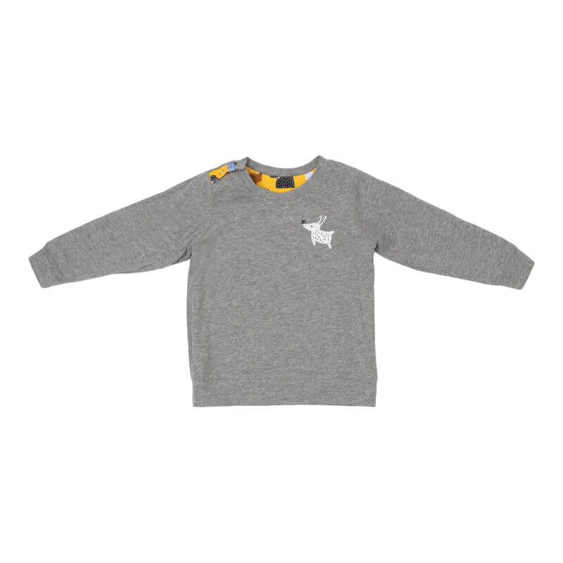 Cotton Pigs Organic Reversible Jumper - Colourful Dogs