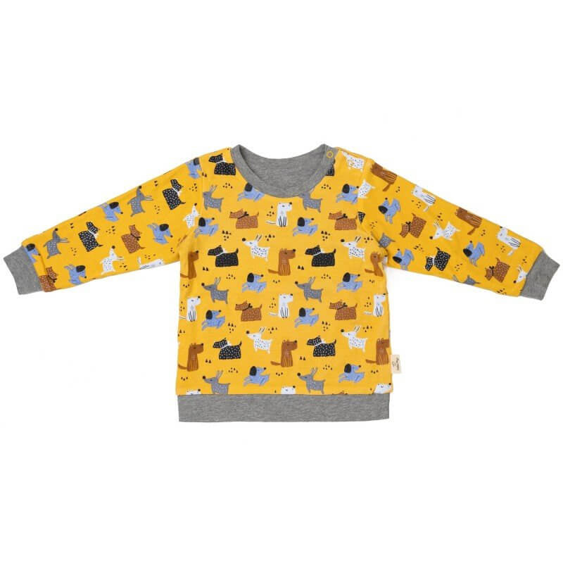 Cotton Pigs Organic Reversible Jumper - Colourful Dogs