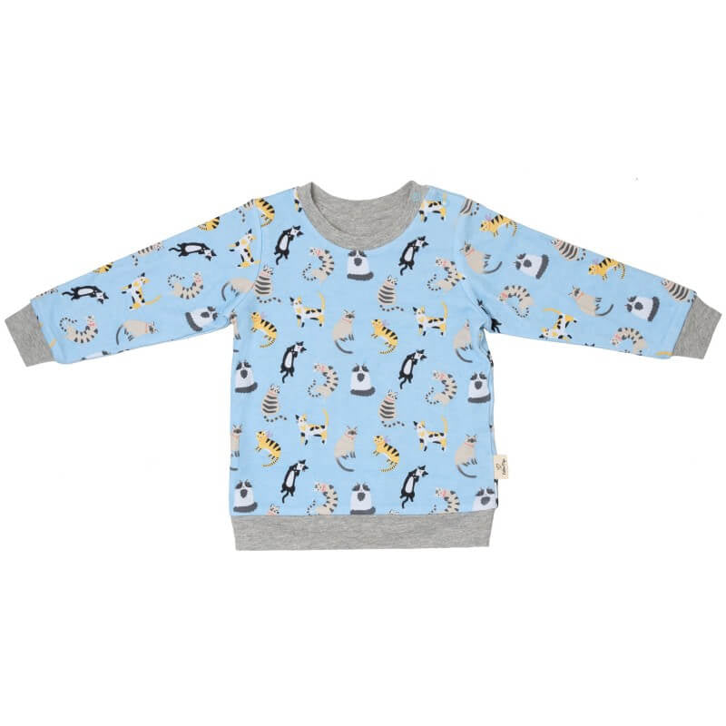 Cotton Pigs Organic Reversible Jumper - Funny Cats