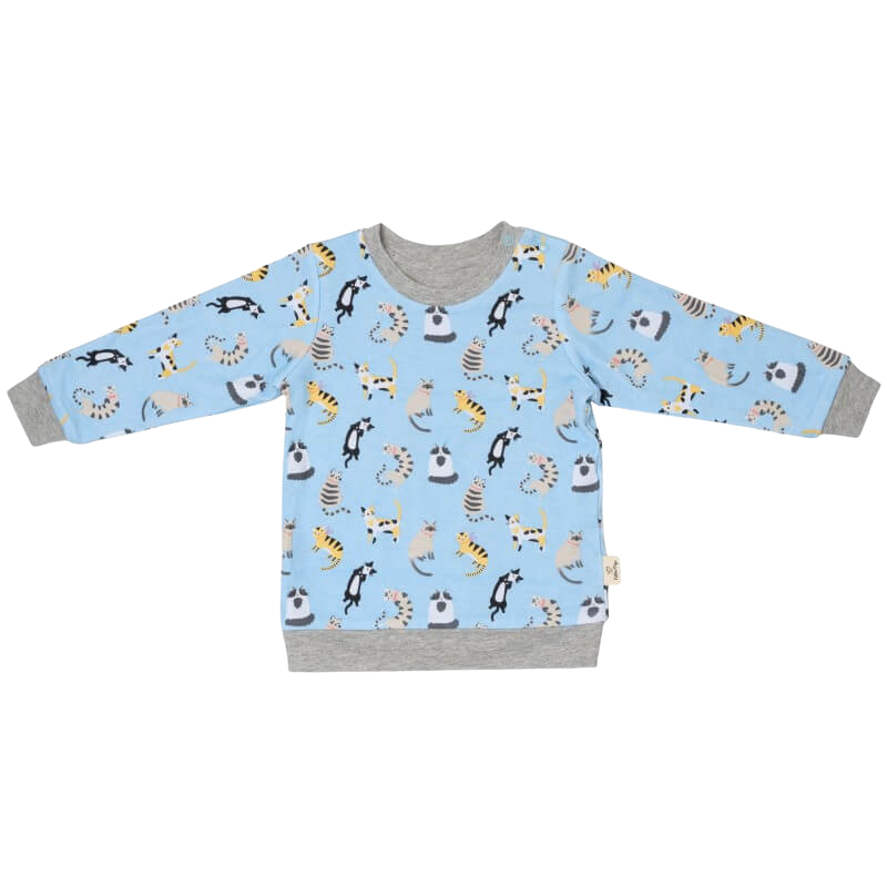 Cotton Pigs Organic Reversible Jumper - Funny Cats