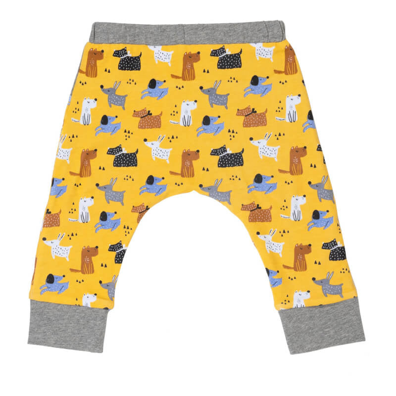 Cotton Pigs Organic Reversible Pants - Colourful Dogs