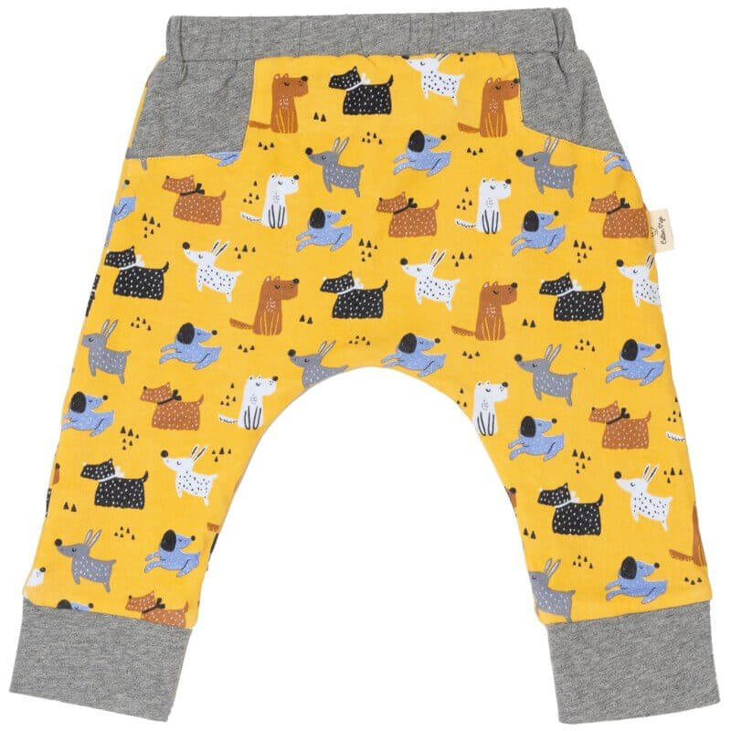 Cotton Pigs Organic Reversible Pants - Colourful Dogs