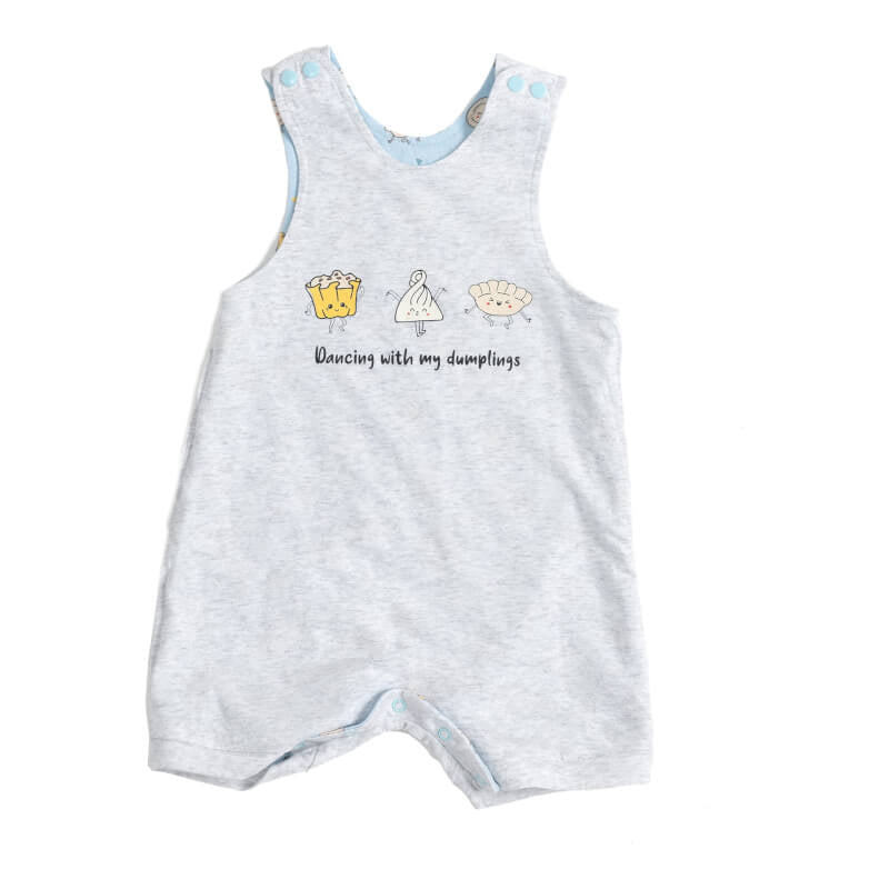 Cotton Pigs Organic Reversible Romper - Dancing Dumplings
