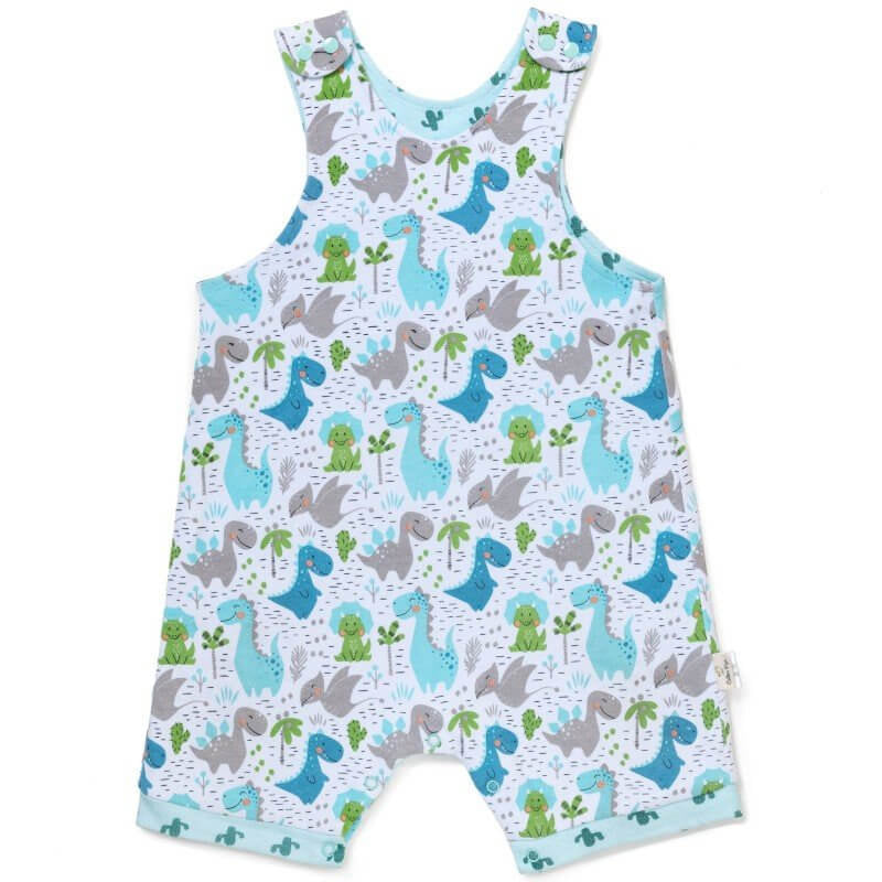 Cotton Pigs Organic Reversible Romper - Dino & Cactus