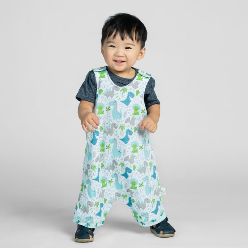 Cotton Pigs Organic Reversible Romper - Dino & Cactus