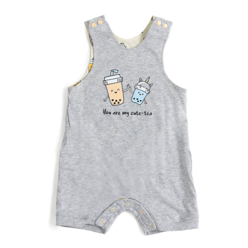 Cotton Pigs Organic Reversible Romper - Mummy and Me Bubble Tea