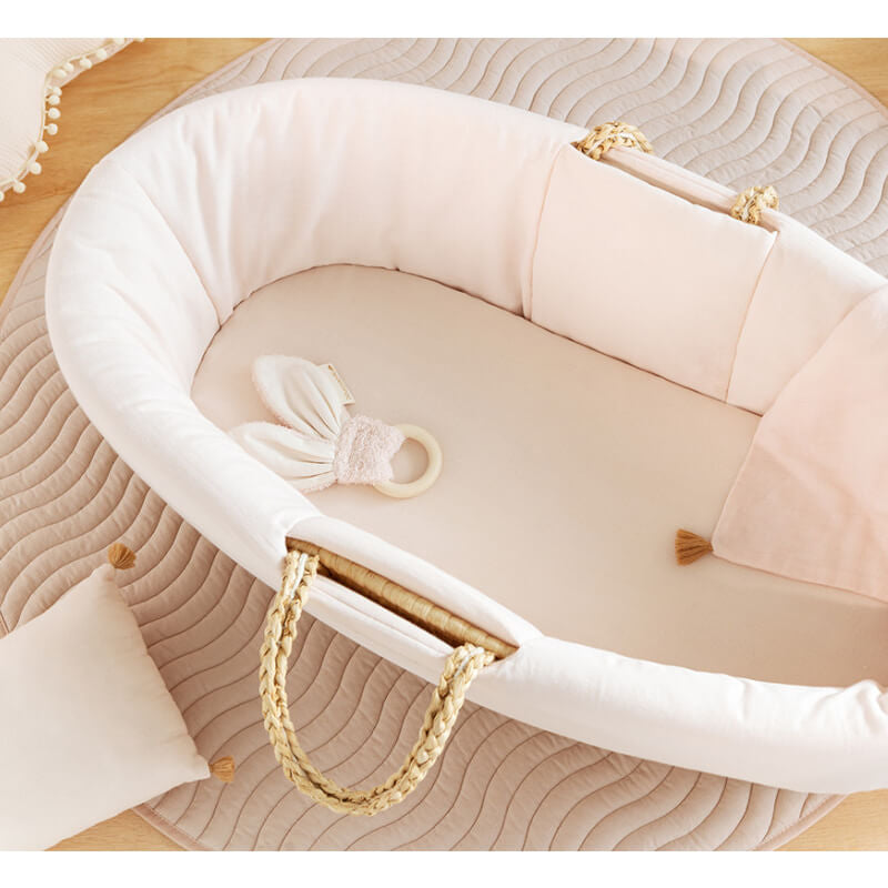 Nobodinoz Padded Baby Moses Cover - Dream Pink (Cover Only)