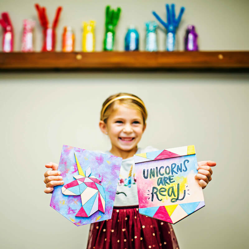 Seedling Painted Geometric Art (Unicorn)